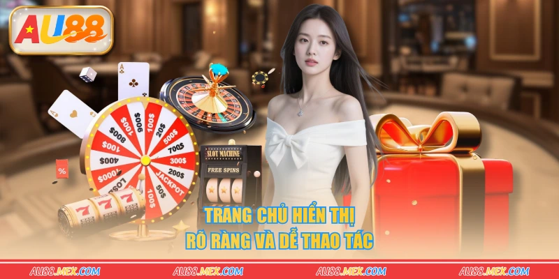 Trang chủ hiển thị rõ ràng và dễ thao tác